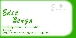 edit merza business card